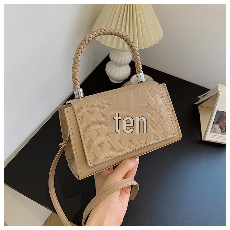 

Популярная женская сумка 2023 года в корейском стиле с ромбовидным узором - маленькая квадратная сумка-тоут через плечо хаки