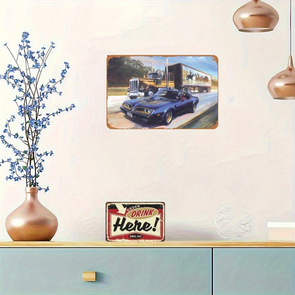 2D Flat Wooden 30*20cm Smokey and the Bandit Vintage Sign Retro Movie Poster Wall Decor for Bar, for Man Cave, Office, Garage, Home  Easy Installation