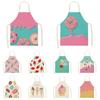 Ice Cream Donut Pattern Kitchen Apron Home Kitchen Cooking Cooking Linen Stain Resistant Chef Sleeveless Apron