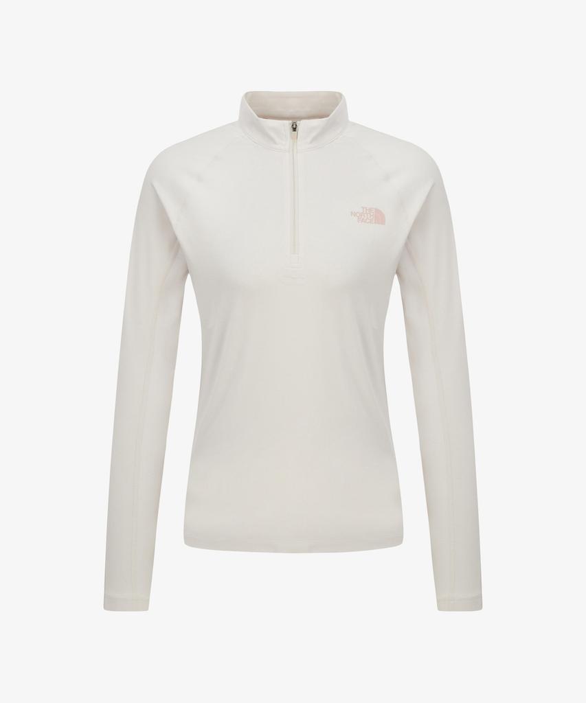 Noseupeiseu Nt7Lr84C Women'S Risco Long Sleeve Zip-Tee Cream