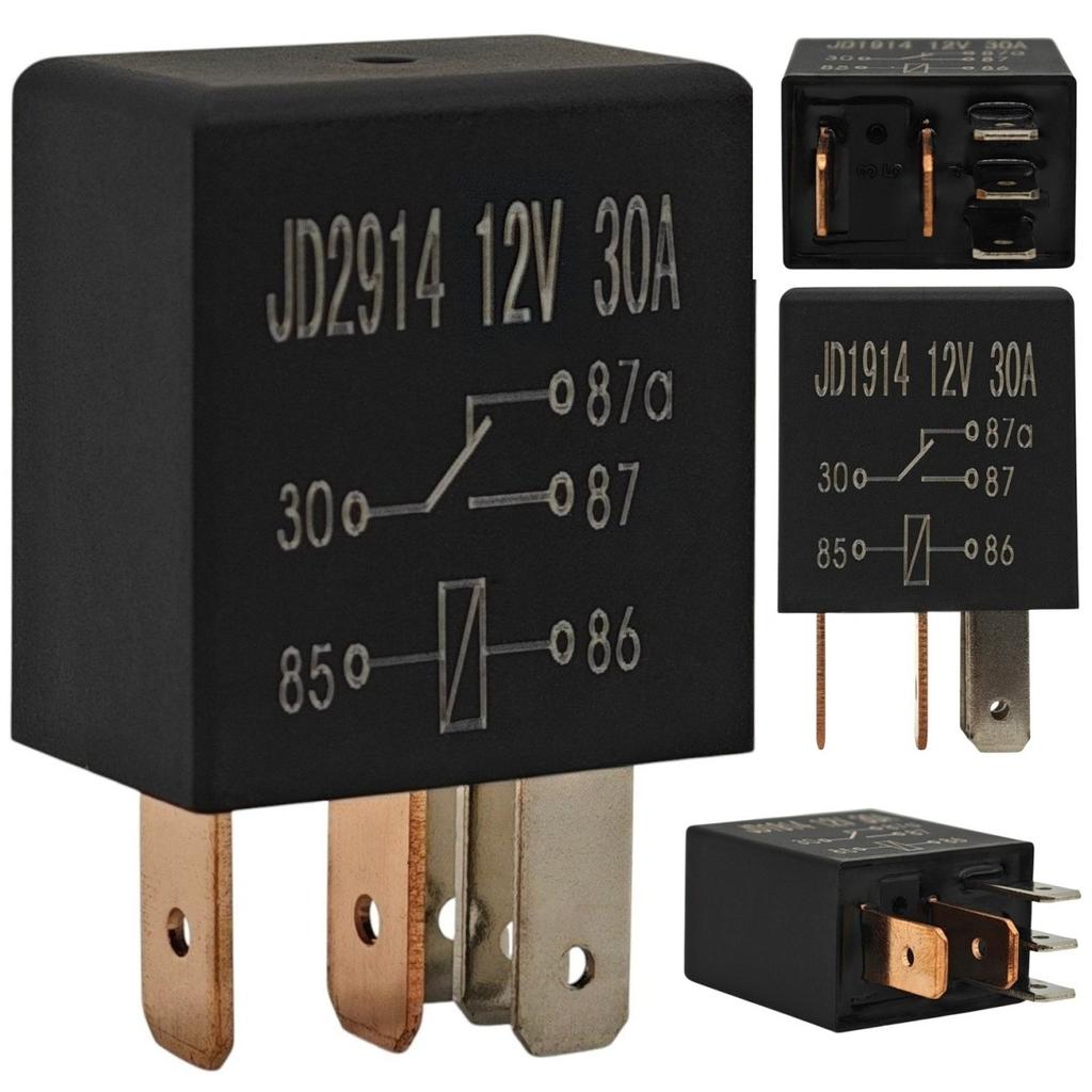 2 Pcs Universal Relay 12V, 30A, 5 Pin Off-Road