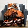 1pc HarleyDavidson Blanket with Custom Name, Gift, for Men and Women, Soft Blanket, Good for Sofa Bed Couch Travel, Lightweight Flannel Blanket