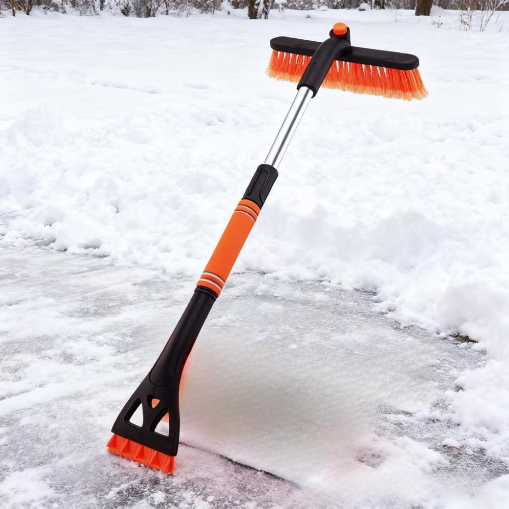 Car Mounted Snow Removal Shovel, Three In One Retractable Snow Brush, Ice Removal Scraper, Snow Scraper