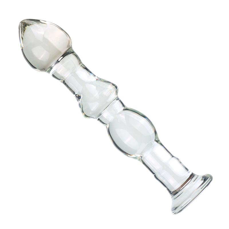 VaHppy Skleněné anální špunty Tenké a dlouhé Deep Anální vytahovací korálky Unisex Gay Sex Toys Dildo Masturbators SM BDSM