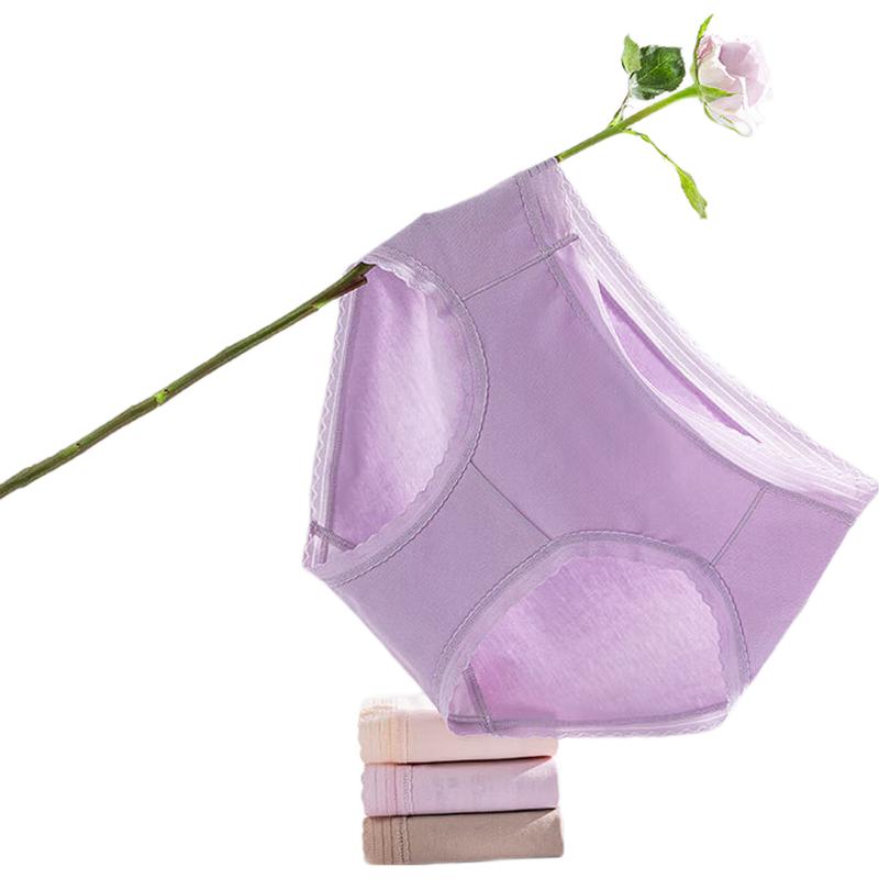 

PurCotton Women s Cotton Lace Low-Rise Briefs M (160)