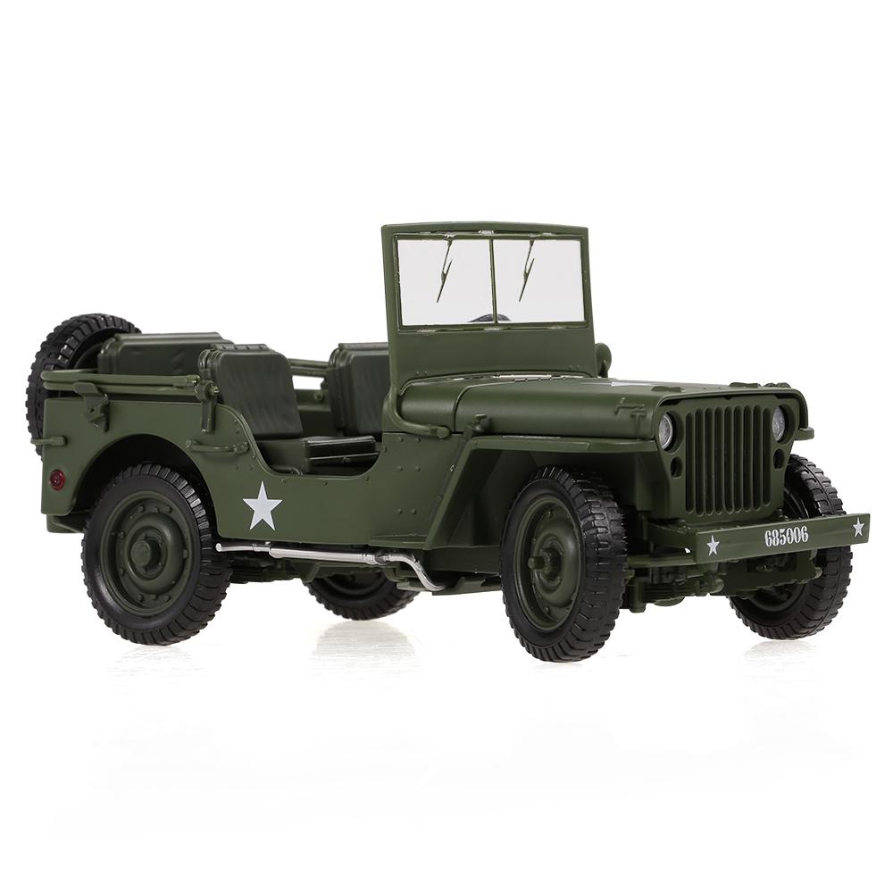 685006 1/18 Military Jeep Toy Car Military Tactics Car Model Decoration and Gift for Children