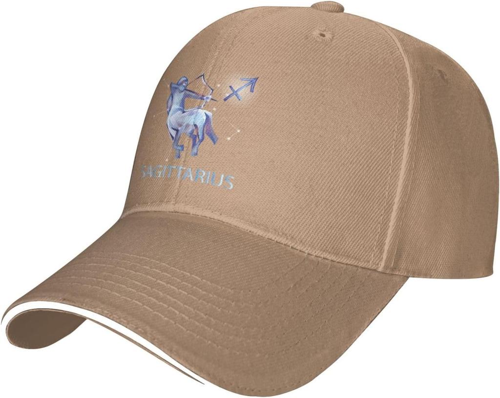 Sagittarius Zodiac Sign Baseball Cap Polyester Adjustable Summer Outdoor Sun Hat Unisex Adult Cap