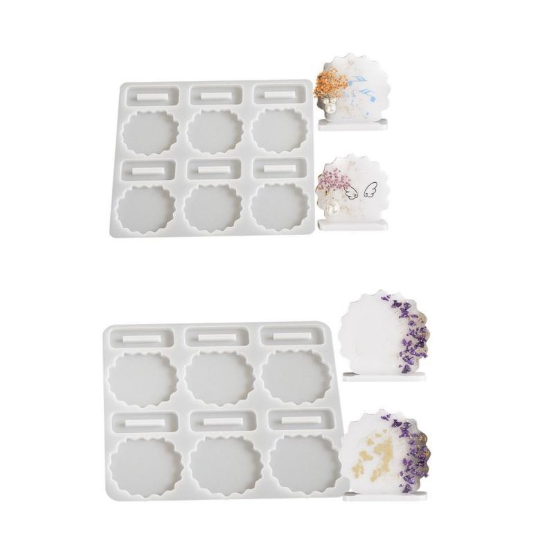 DIY Crystal Epoxy Resin Mold Mirror Jewelry Ornaments Flower Photo Frame Silicone Mold Home Desktop Decoration