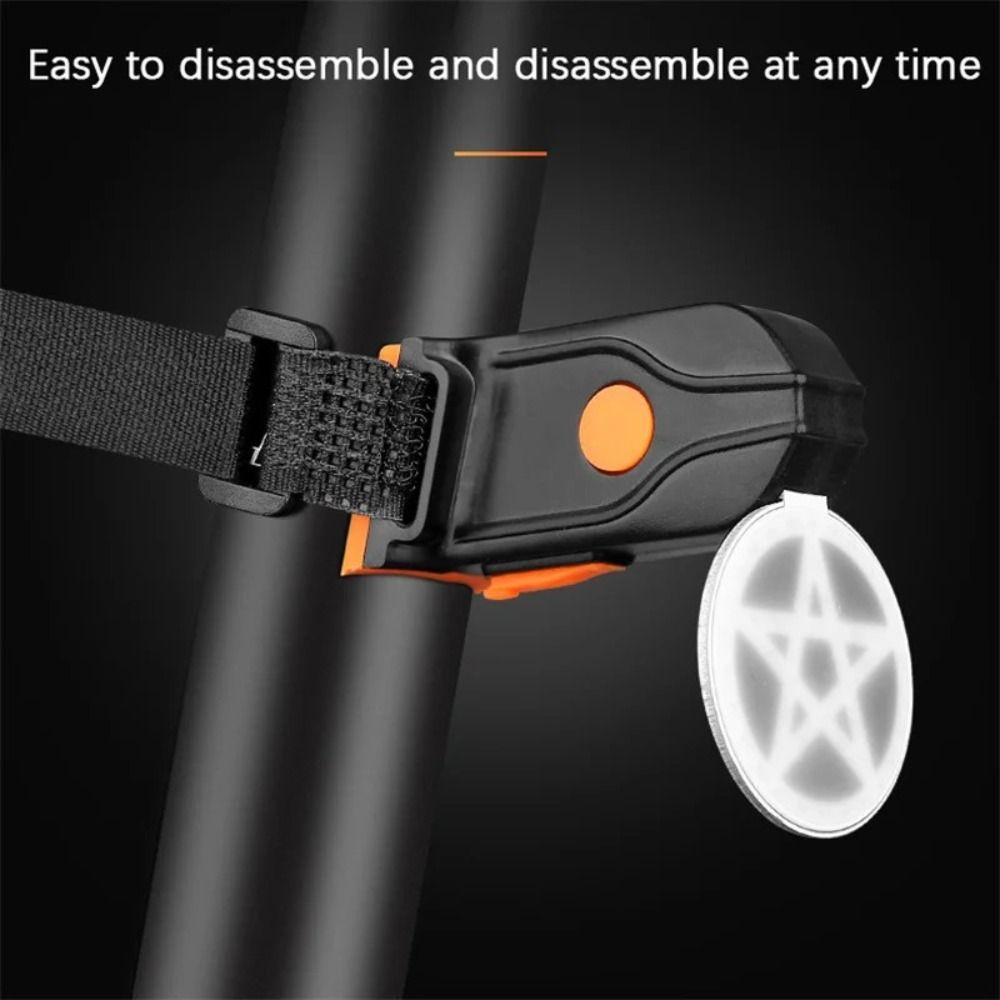 Heart Shape Design Bicycle Taillight USB Rechargeable Bike Seatpost Light  Night Riding