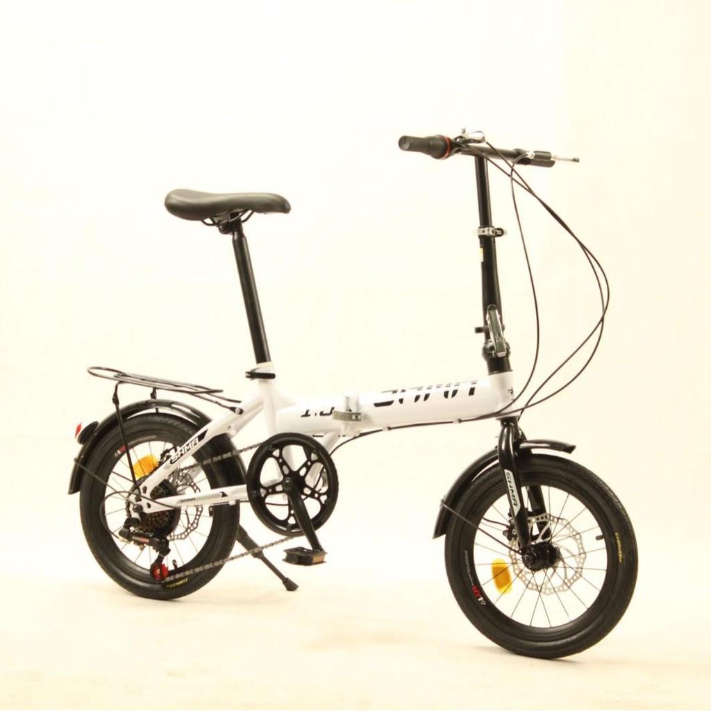 Sanhe Ma 16" Folding Lightweight Bicycle with Disc Brakes - Adjustable Speed for Adults and Students