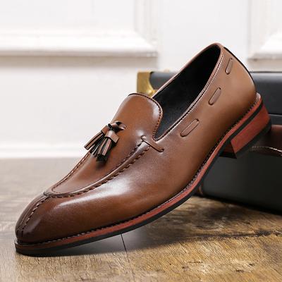 Soft Street Style Mens Tassels Loafers Slip On Leather Men Casual Shoes Fashion Footwear Leisure Walk Driving Flats Moccasins
