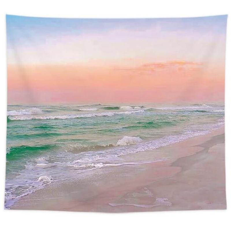 Home Decor Seascape Wall Hanging Cloth Romantic Moon Cloud Print Tapestry Bedroom Living Room Background Cloth tapiz