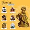 Pure Brass Lord Krishna Idol with Flute (9 cm) | Shree Lord Krishna Statue for Home Decor | Kanha Ji ki Murti for Office Desk