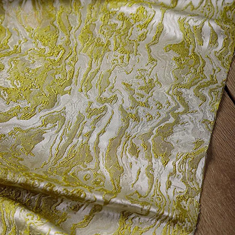 50x145cm Shiny Glossy Heavy Embroidery Texture Designer Fabric Wave Lava Weave Jacquard Fabric For Sewing Coat Jacket Pants
