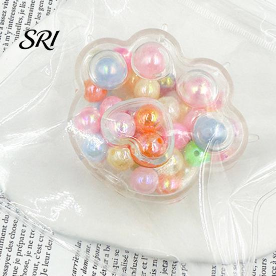 Soft Tactile Toy Crunchy Cat Paw Squeeze Bead Filled Stress Ball TPR Reliever Sensory Anti-anxiety Fidget Decompression Tools Safe