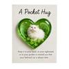 Cat Memorial Pocket Hug with Inspirational Card Emotional Support Love Heart Shaped Cat Pocket Token Decoration Cat Owners Keepsake Gift