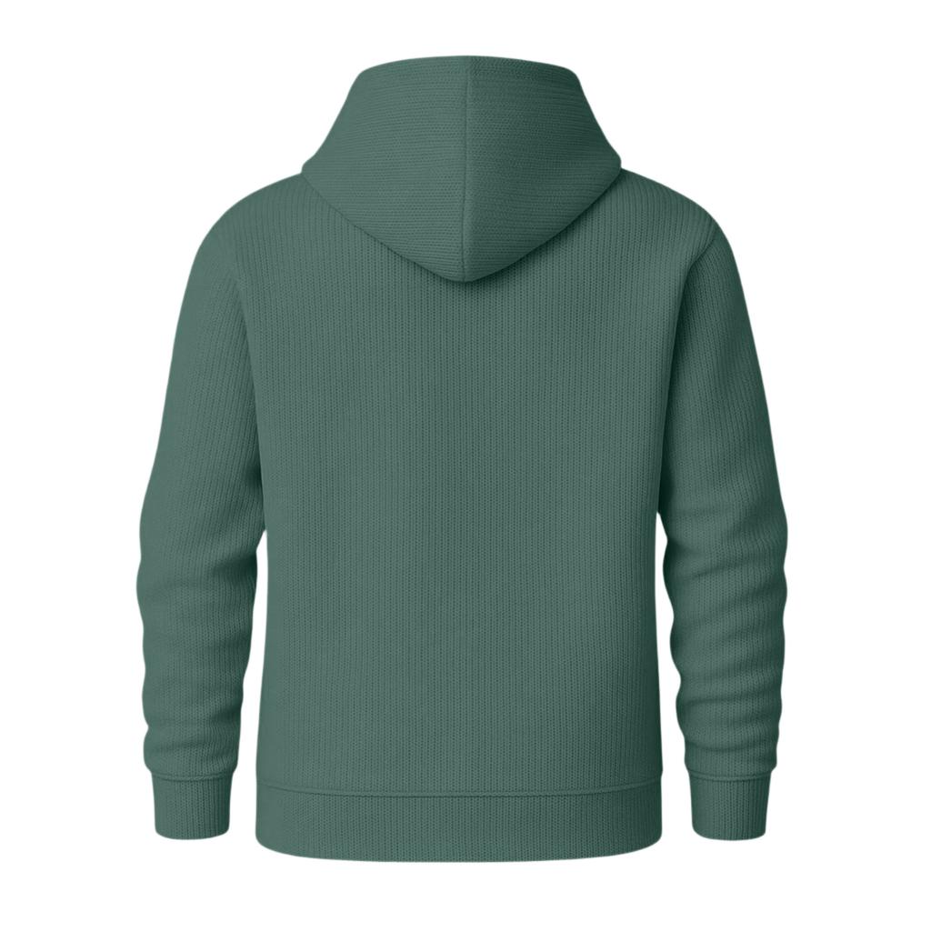 Men's Knit Hooded Sweatshirt Casual Long-Sleeve Sweatshirt