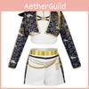 Kpop Demon Hunters Rumi Childrens Sequin Stage Costume With Short Pants For Dance Performances