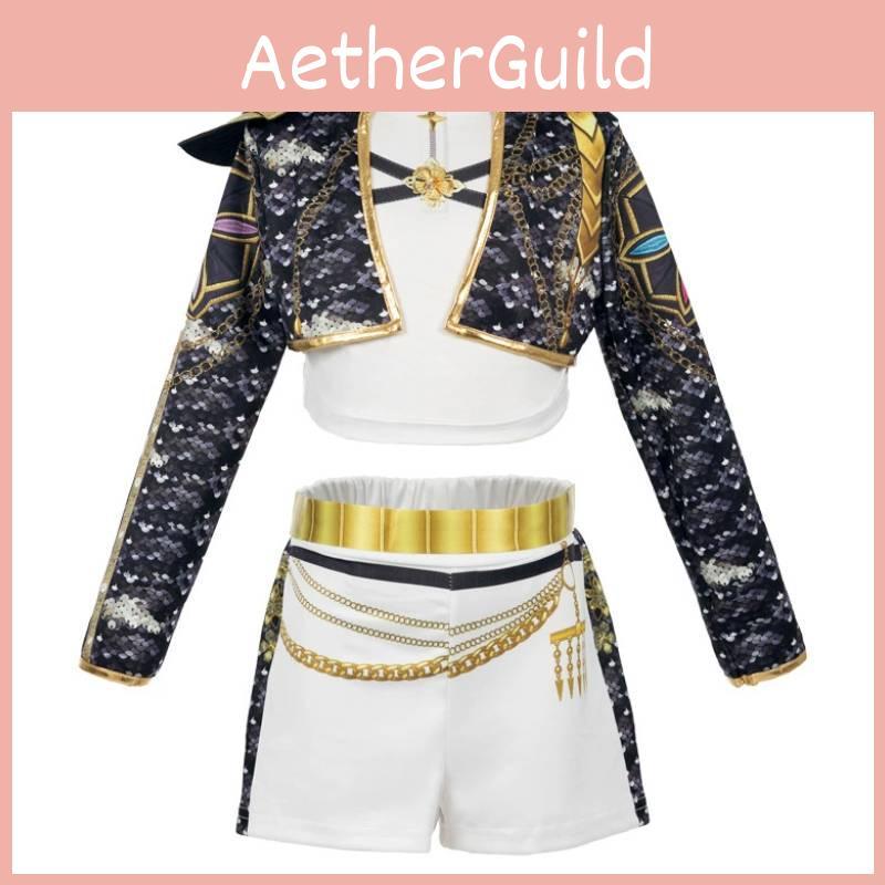 Kpop Demon Hunters Rumi Childrens Sequin Stage Costume With Short Pants For Dance Performances