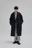 STUDIO NANS Long Trench Coat Men's Knee-Length (XL, Black)