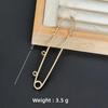 Colorfast Electroplated Safety Pin Brooch with Loop Holder for Sweaters and Pants