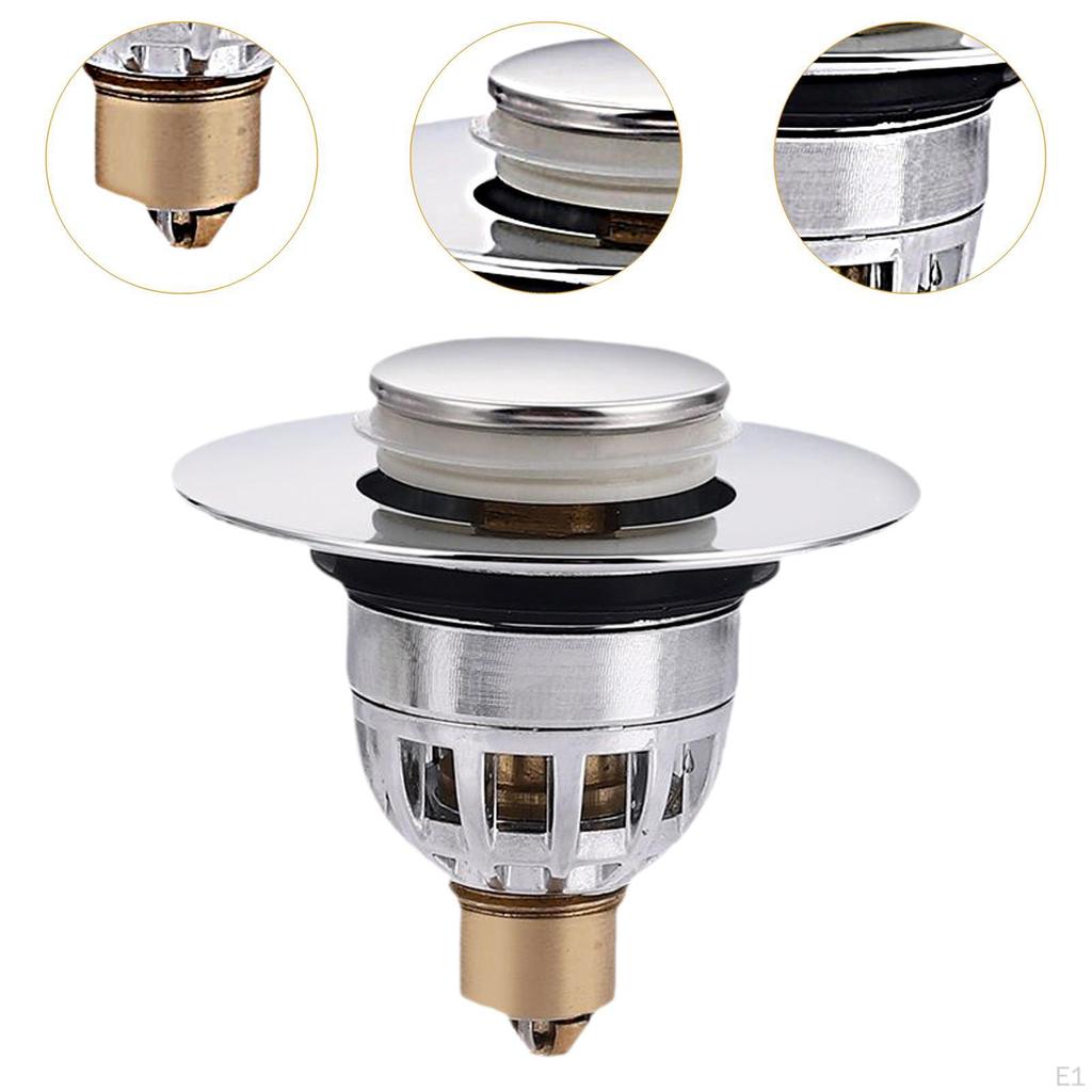 Bathroom Sink Stopper Hair Catcher Multiuse Shower Strainer for 34-40 Mm Hotel Restroom