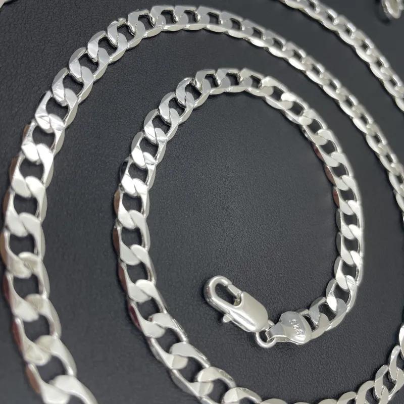 Men's Copper Necklace 2/4/6/8/10/12MM 40-75cm Face Chain Necklace Lobster Clasp Men Women Engagement Jewelry Gifts