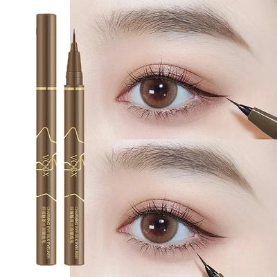 Eyeliner Liquide Marron Mat Soyeux Imperméable Résistant à la Transpiration Stylo Ver de Soie Maquillage Naturel pour Yeux Maquillage Beauté Femmes Cosmétique Pas Cher