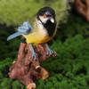 Vintage Miniature Bird Figurine Resin Small Animal Model Bird Statue  Home Balcony Decoration