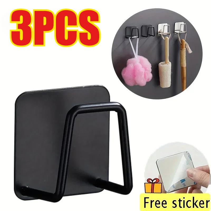 Kitchen Stainless Sink Sponges Racks Self Adhesive Sink Sponges Drain Drying Rack Household Wall Hooks Storage Organizer