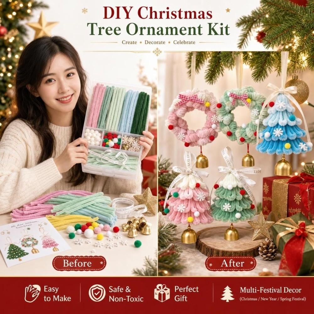 Hängendes Plüschtier Puppe Material-Set Weihnachtsdekorationen Weihnachts-Windspiel Weihnachten Party