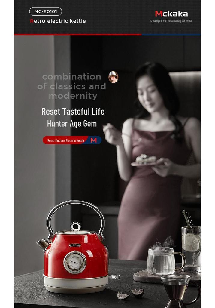 Mckaka 1.7L Stainless Steel Electric Kettle for Home & Hotel