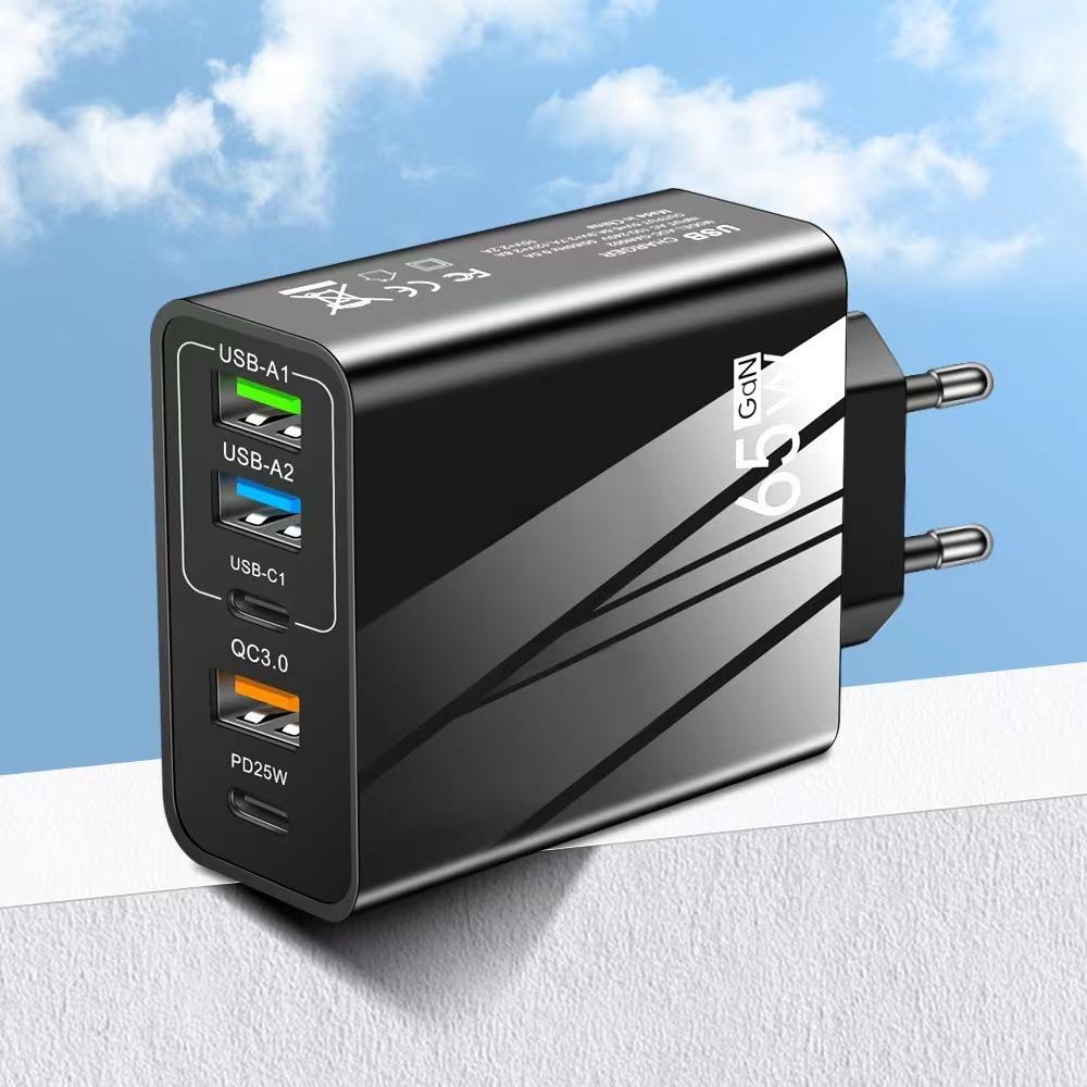5-Ports Charger Dock Fast Charging USB Hub Adapter Portable Power Adapter