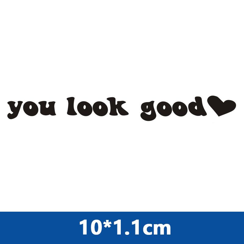 

Ты хорошо выглядишь Наклейка на зеркало заднего вида автомобиля Забавные наклейки на машину Декор интерьера Милые аксессуары Подарки для нее Позитивная наклейка на ноутбук чёрный