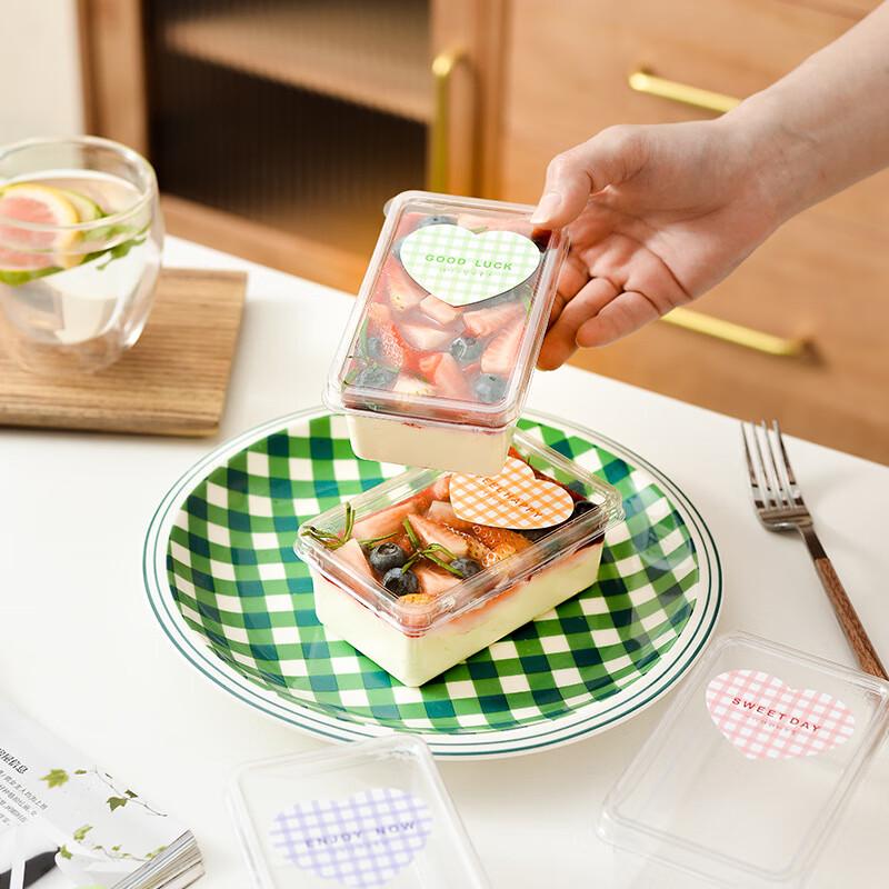 Disposable Rectangular Dessert Boxes with Lids