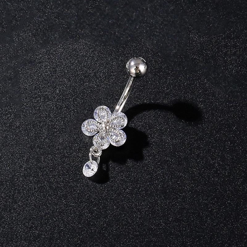 1Pcs Butterfly-shaped stainless steel  belly button stud and belly button ring for abdominal piercing jewelry