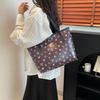 Cute Pink Butterfly Tote Bag For Daily Use Large Pu Handbag With Zipper Closure