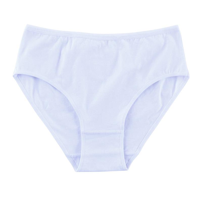 Women S High Waist Pure Cotton Solid Color Plus Size Underwear For Ladies