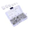 180pcs Universal Fit Aluminum Crimping Loop Sleeve Kit 6‑Size Wire Rope Cable Crimping Sleeve Kit Universal Application