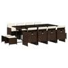 VidaXL Ensemble à manger de jardin avec coussins 13 pcs marron rotin 3277748