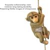 Resin Garden Monkey Statue Beige Chimpanzee Sculpture Durable Hanging Animal Ornament