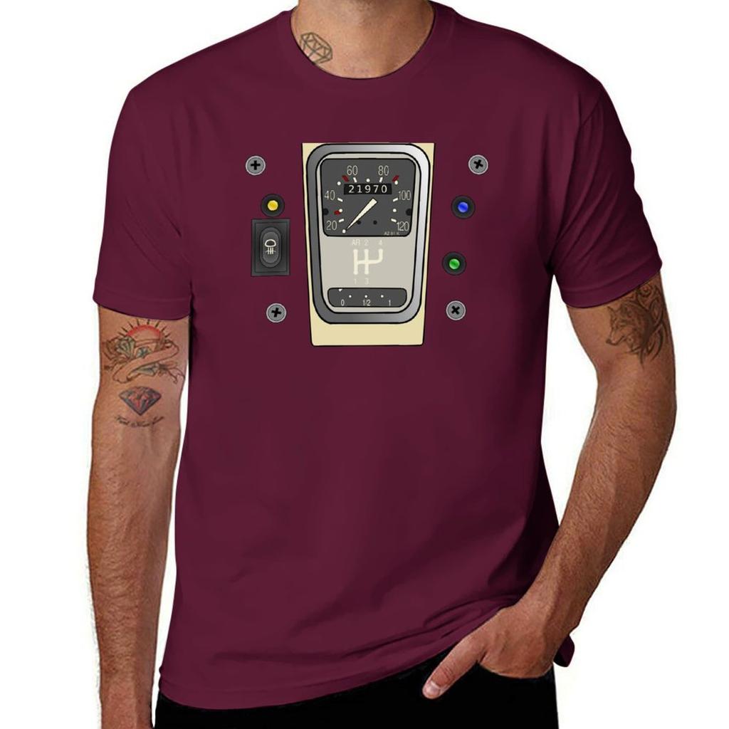 Citroen 2CV - AZ Serie KA - 'Zwei Pferde' (OHNE TEXT) T-Shirt T-Shirts Shirts Grafik-T-Shirts Schwarz Herren Grafik-T-Shirts Packung
