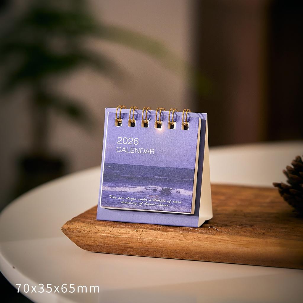 Mini Schreibtischkalender 2026 Dayday Starlight Serie Kreativer Landschaftskalender Studenten Notizen Schreibtischdekoration