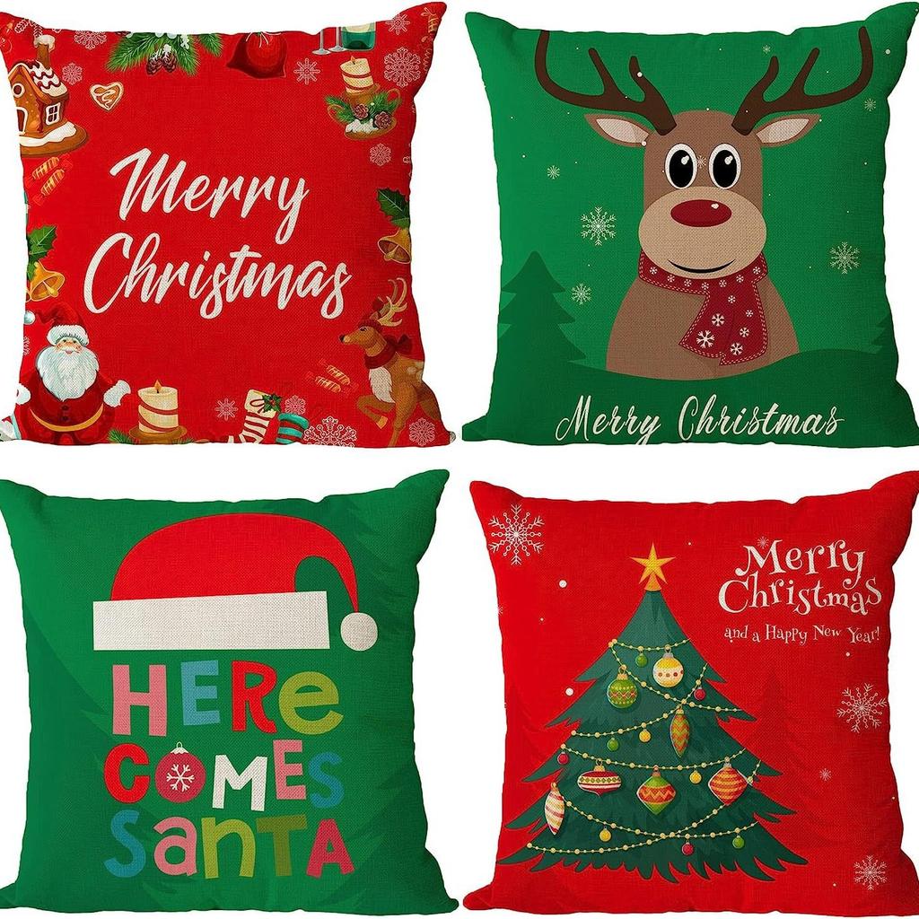 Christmas Pillow Cushion Home Living Room Festive Atmosphere Decoration Backrest Car Waist Cushion