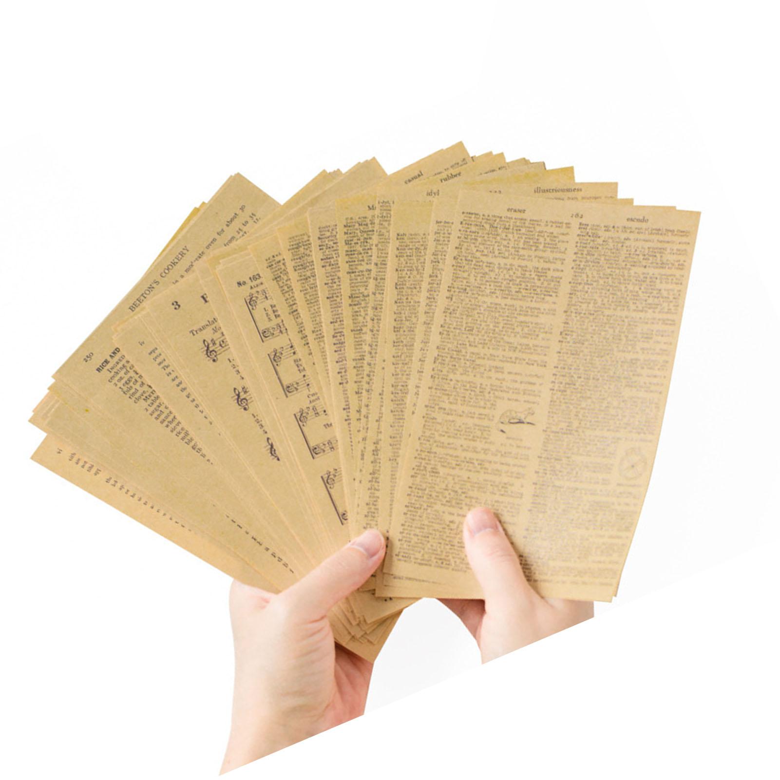 

57 шт. Винтажная скрапбукинговая бумага Уникальная серия «Старая книга» Фоновая крафтовая бумага для скрапбукинга DIY