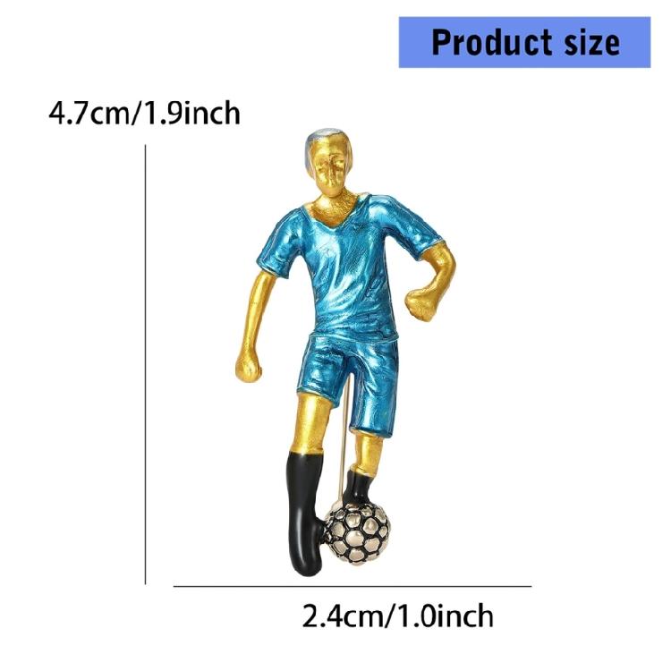 Vibrant Soccer Enamel Brooch Football Player Jewelry Elegant Clothing Accessory For Outfit Enhancement