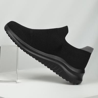 Chaussettes et chaussures de sport et de loisir de grande taille, chaussures paresseuses tissées en vol pour couple