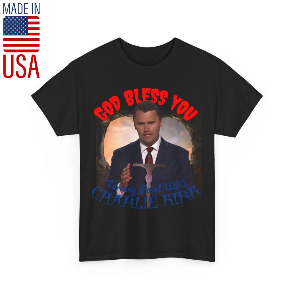 Charlie Kirk Turning Point USA RIP T-Shirt Patriotic XXXXL