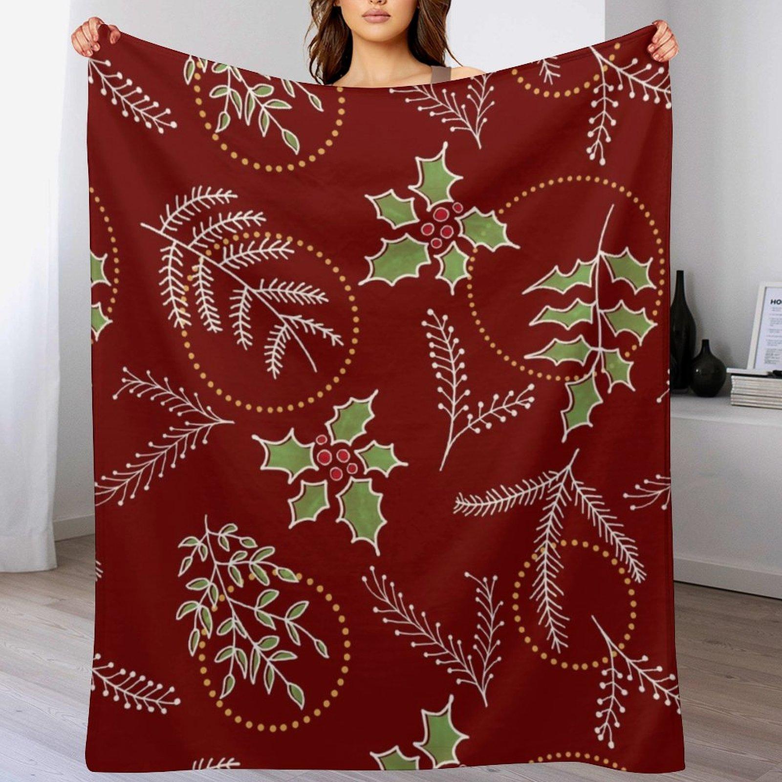 

Classic Xmas Throw Blanket Cozy Sofa Blanket for TV Watching Napping 102x76cm(40x30in)