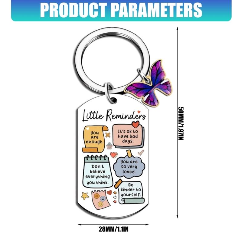 Motivational You Are Enough Keychain Stainless Steel Keyring Inspirational Gift Suitable For Car Key And Everyday Carry